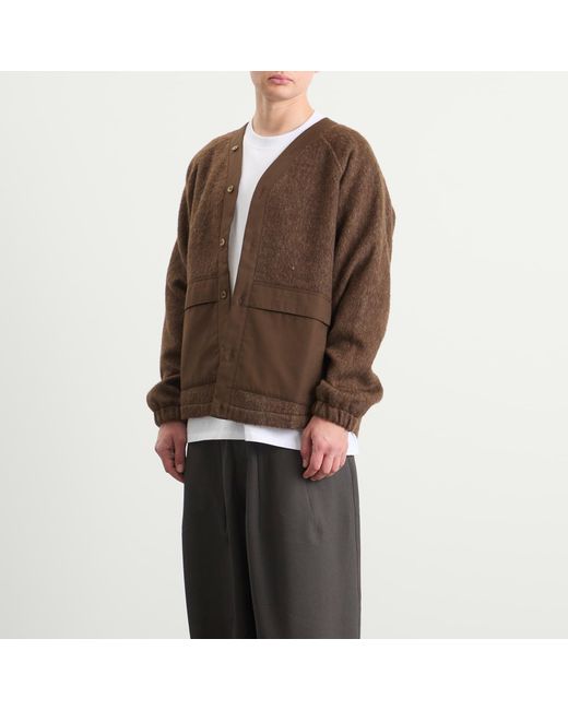 Merely Made Brown Berkut Cardigan for men