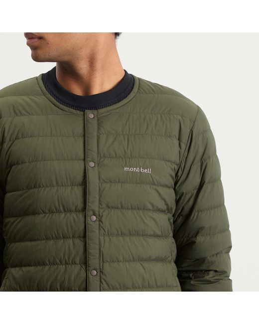 Montbell Green Superior Down Round Neck Jacket for men