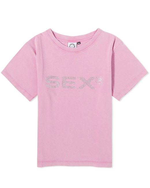 Carne Bollente Pink All You Want Is Cropped T-Shirt