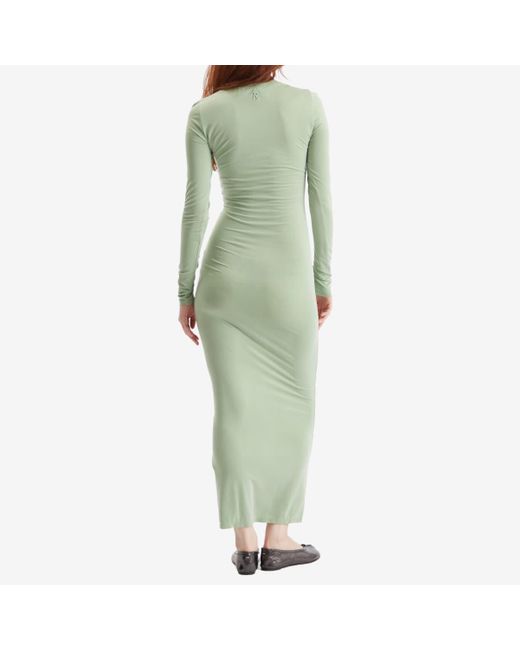 Represent Green Shadow Midi Dress