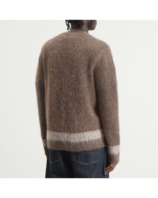 NN07 Brown Russell Alpaca Blend Cardigan for men
