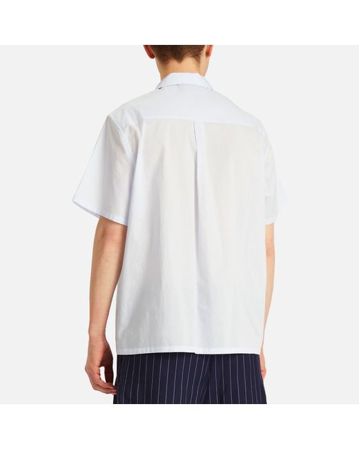 Late Checkout White Short Sleeve Shirt for men