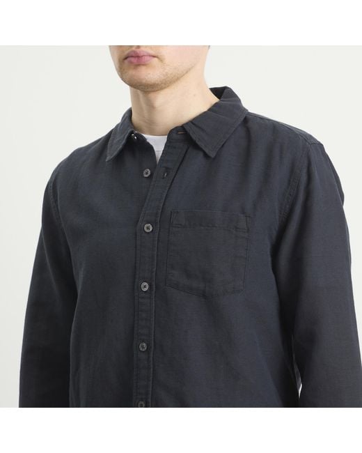 Corridor NYC Blue Cotton Linen Shirt for men
