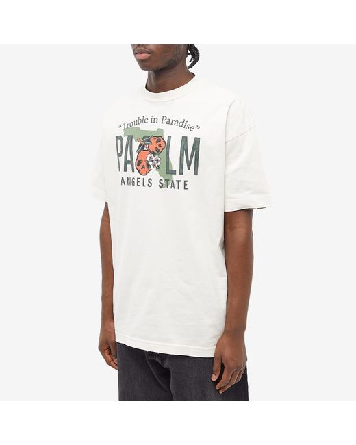 White Classic logo-print cotton-jersey T-shirt, Palm Angels