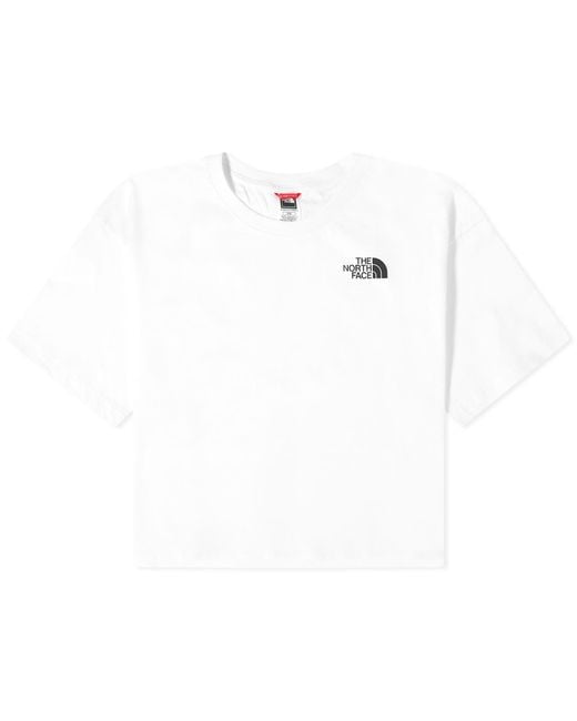 The North Face White Cropped Simple Dome T-Shirt