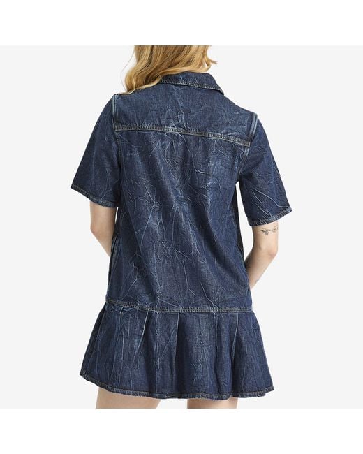 Ganni Blue Denim Mini Dress
