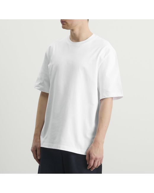Studio Nicholson White Lay Branded Boxy Fit T-Shirt for men