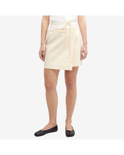 Sportmax Natural Genny Wrap Skirt