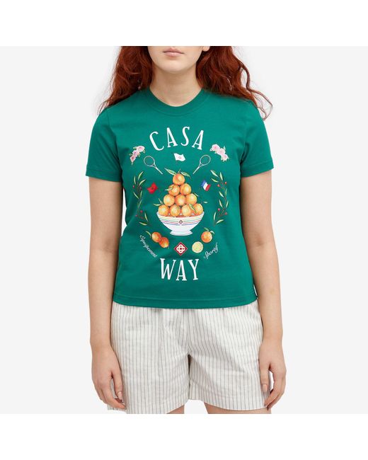 Casablancabrand Blue Casa Way Fitted T-Shirt