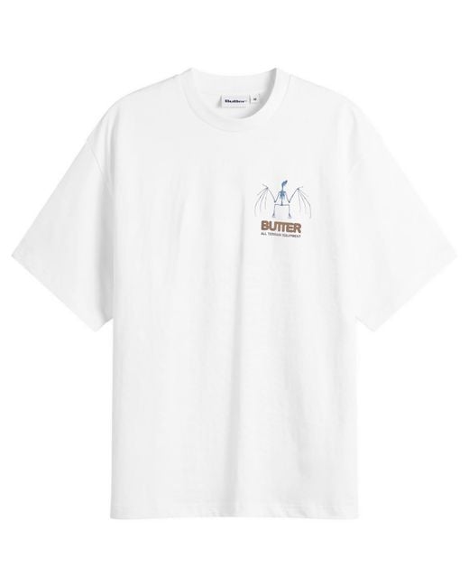 Butter Goods White Nocturnal T-Shirt for men