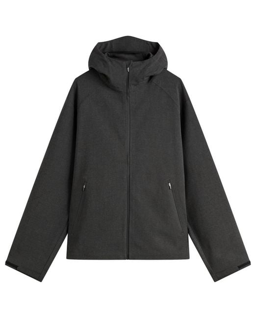 Hiking Patrol Black Waypoint Texture Hooded Jacket for men