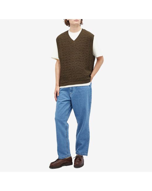POLAR SKATE Green Alex Knitted Vest for men