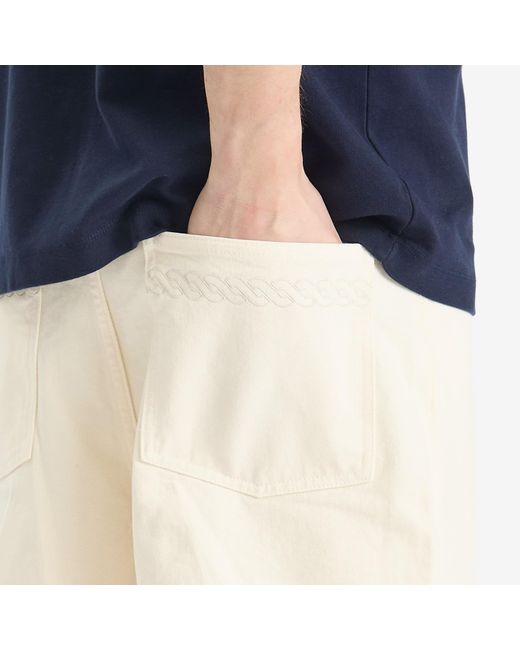 Drole de Monsieur Natural Ecru Baggy Shorts for men