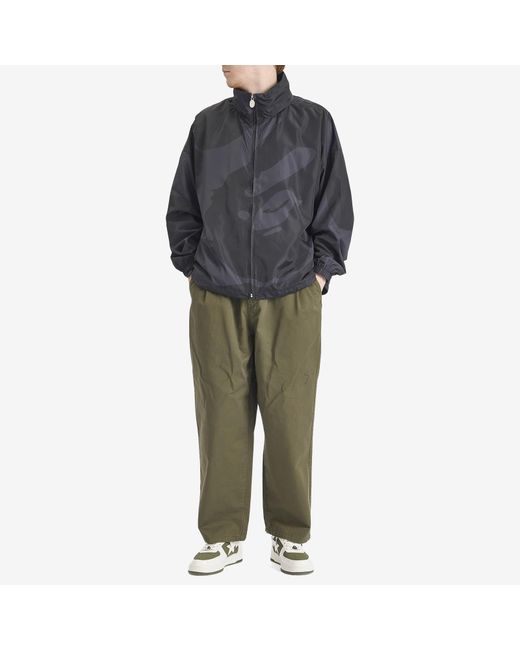 A Bathing Ape Gray Abc Camo Nylon Hooded Jacket for men