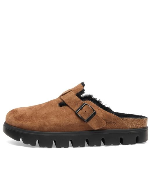 Birkenstock Brown Boston Chunky Shearling Clog