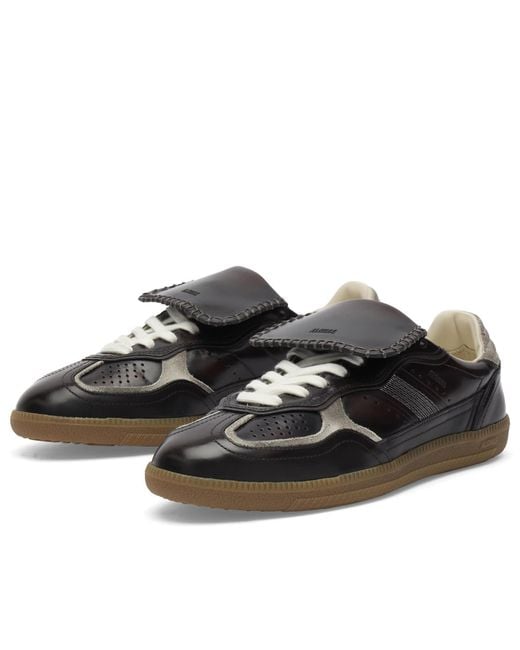 Alohas Black Tb 490 Vintage Effect Leather Sneakers