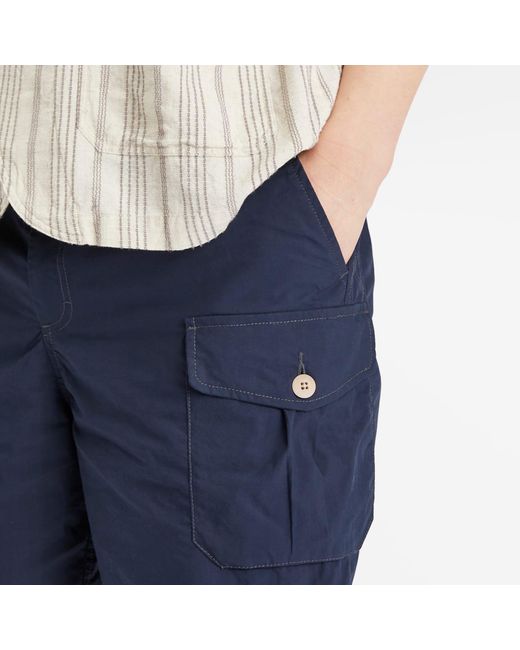 Folk Blue Utility Shorts for men