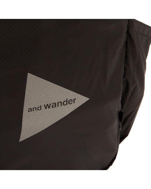 And Wander Black Sil Tote Bag for men