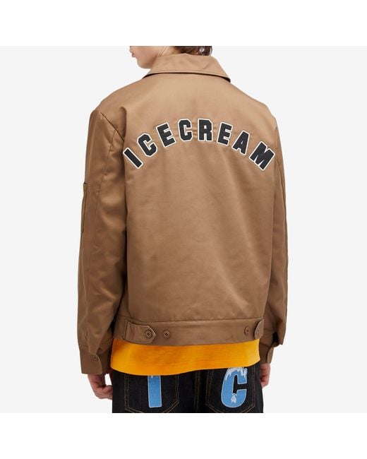 ICECREAM Brown Tiger Work Jacket for men