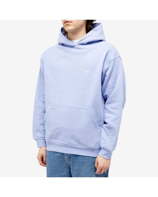 Dime Blue Classic Small Logo Hoodie for men