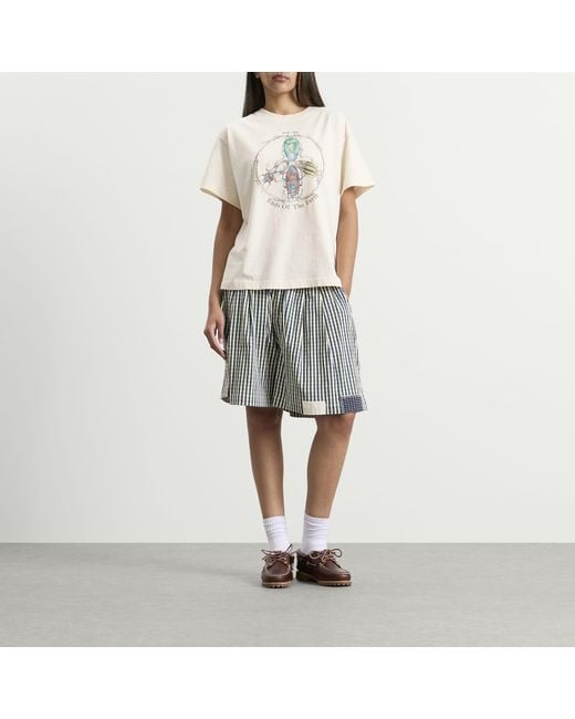 STORY mfg. Blue Check Bridge Shorts