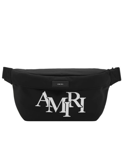 Amiri Black Staggered Logo Cross-Body Bag for men