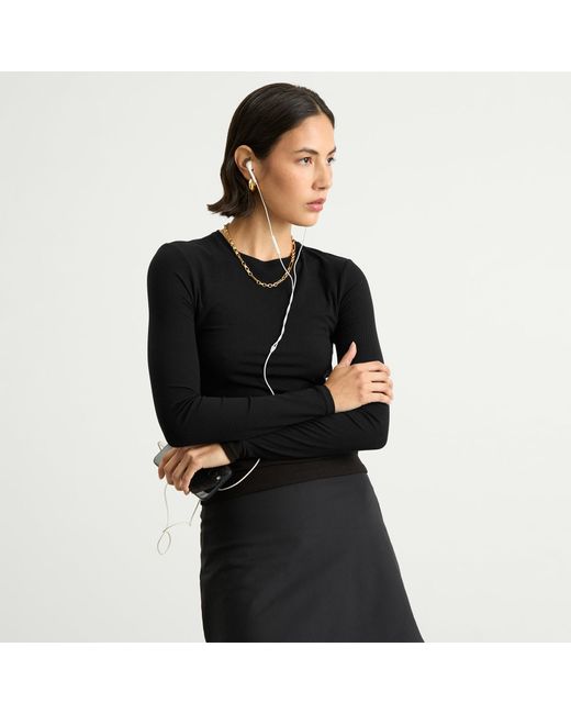 Tala Black 365 Long Sleeve Long Line T-Shirt