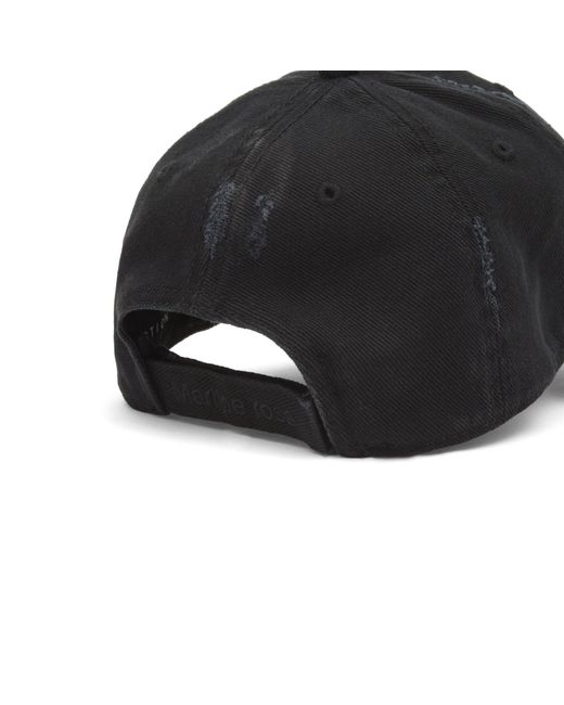 Martine Rose Black Cut Peak Cap