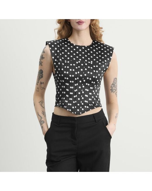 Ganni Black Corset Top