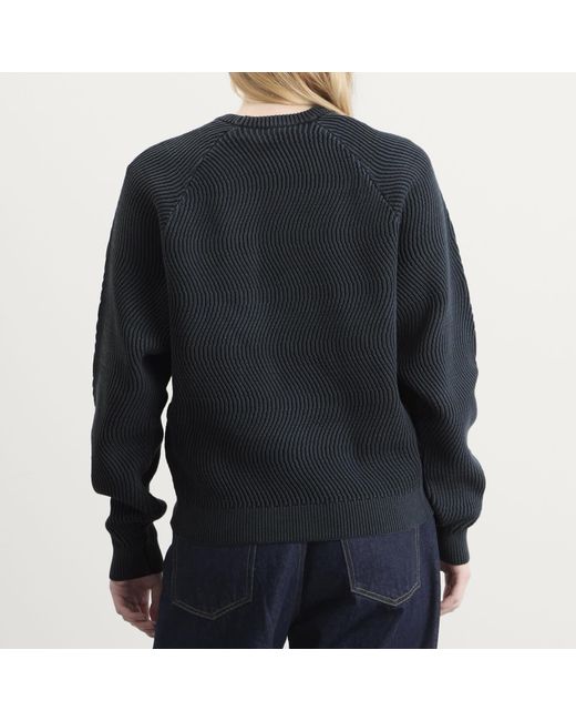 Dime Black Wave Knit Sweater