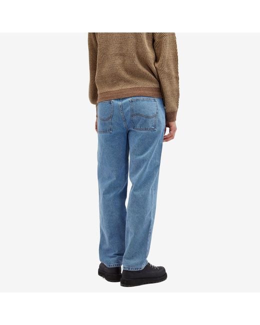 Dime Blue Classic Relaxed Denim Jeans for men