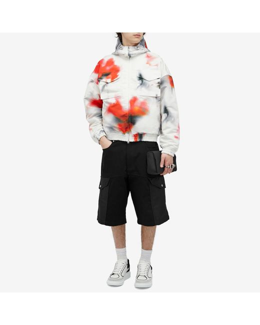 Alexander McQueen Obscured Flower Windbreaker Jacket for men