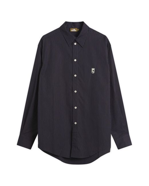 Late Checkout Blue Pinstripe Western Shirt for men
