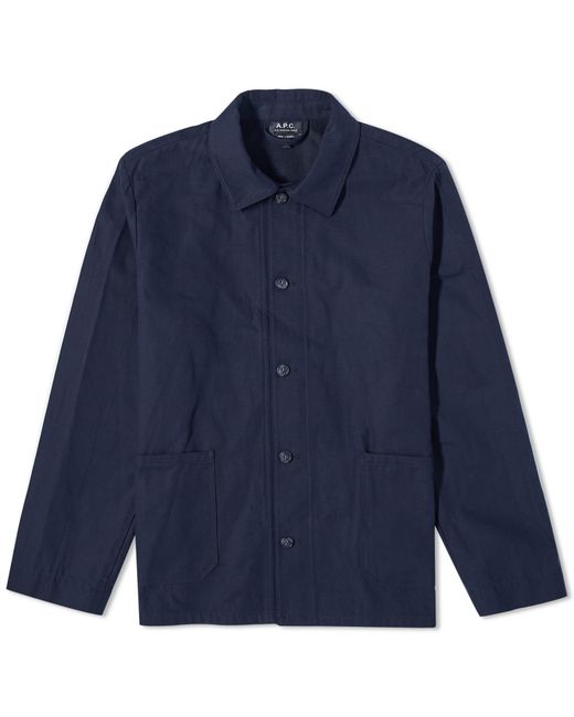 A.P.C. Blue Kerlouan Twill Chore Jacket for men