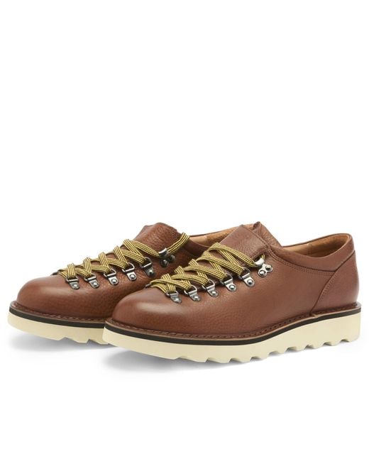 Fracap Brown M121 Commando Sole Low Hiking Shoe for men