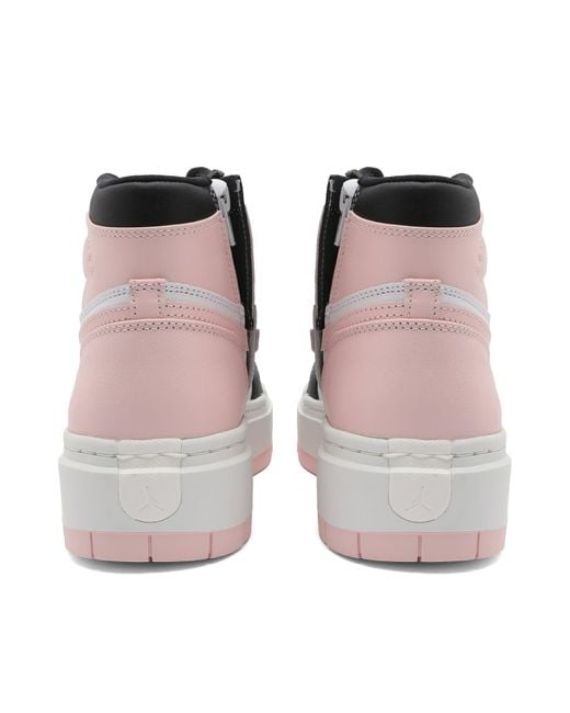 Nike Pink Air Jordan 1 Elevate Swoosh-embellished Leather High-top Trainers