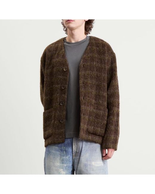 Our Legacy Brown Mohair Cardigan for men