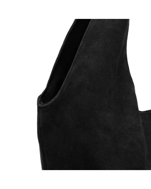 Mazi Untitled Black Flow Suede Tote Bag