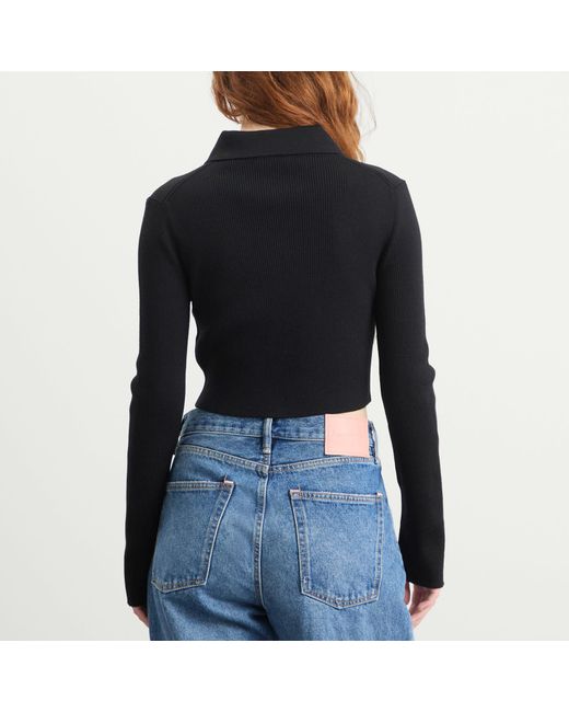 Jil Sander Black Button Front Cardigan