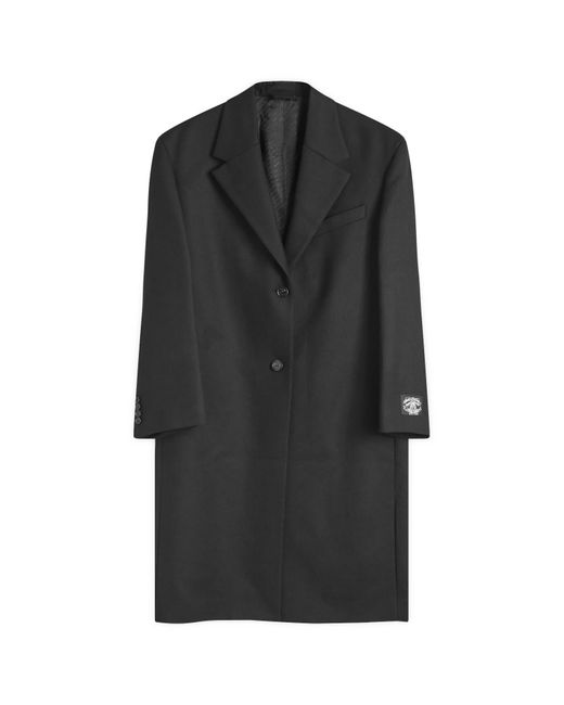 Acne Black Otam Heavy Wool Twill Coat for men
