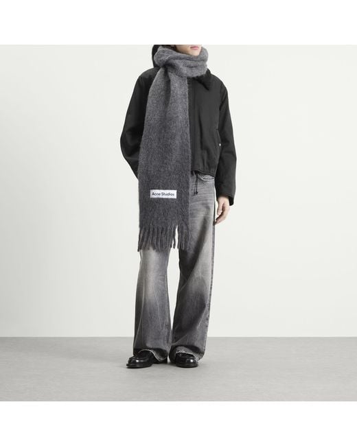 Acne Gray Vally Dip Dye Scarf
