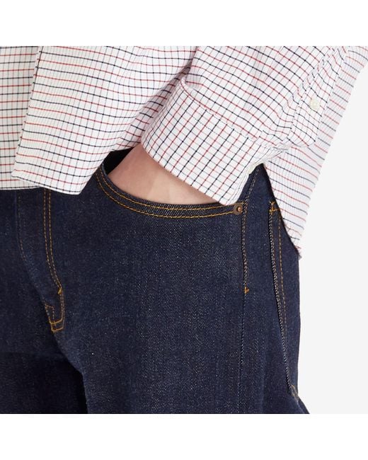 Beams Plus Blue 5 Pocket Denim Jeans for men