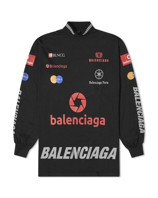 Balenciaga Black Long Sleeve League T-Shirt for men