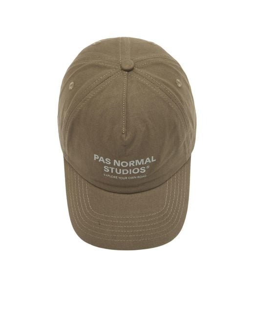 Pas Normal Studios Green Off-Race Cotton Cap for men