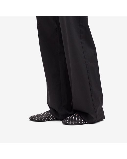 Jil Sander Black Ballerina With All Over Studs