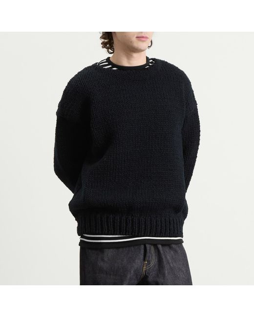 Visvim Blue Amplus Boatneck Hand Knit for men