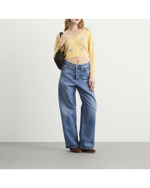Rixo Yellow Merinda Cardigan