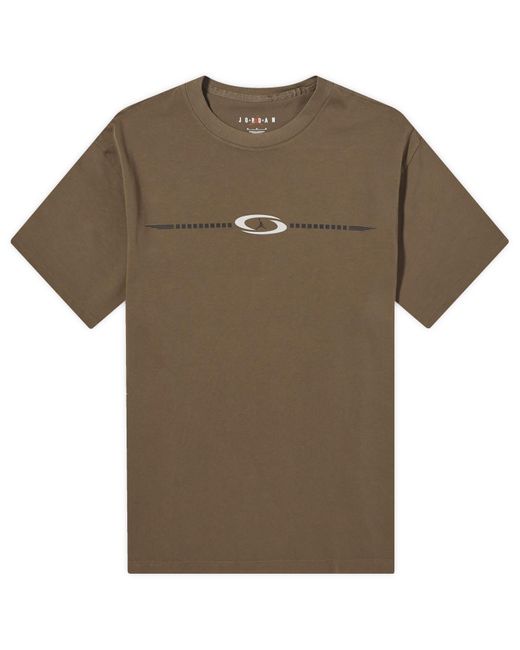 Nike Brown X Travis Scott Jumpman Jack Logo T-Shirt for men