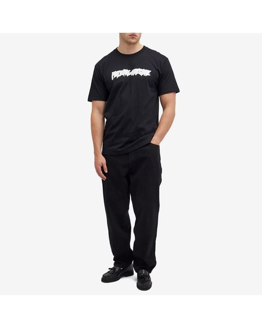 Fucking Awesome Black Ink Trap Stamp Logo T-Shirt for men