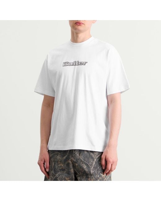 Butter Goods White Alloy Logo T-Shirt for men